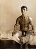 A trio of photographic studies of a male figure
