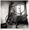 Man and bicycle