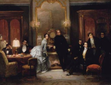 Elegant gathering at the Salon of the Countess Samoiloff