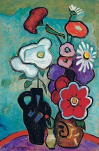 Blumenbild mit weisser Rose