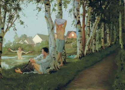 Konstantin Andreevich Somov, Bathers by a stream
