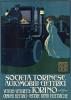 MARCELLO DUDOVICH (1878-1962).  SOCIETÀ TORINESE AUTOMOBILI ELETTRICI / TORINO. Circa 1910. 79x57 inches, 200½x144¾ cm. G. Ricordi & C.