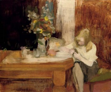 Girl Sewing