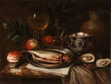 Still life with a trout and oysters | Nature morte à la truite et aux huîtres