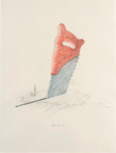 Proposal for a Sculpture in the Form of a Saw, Sawing