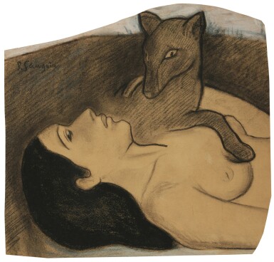 Jeune fille et renard (étude pour La Perte du pucelage)