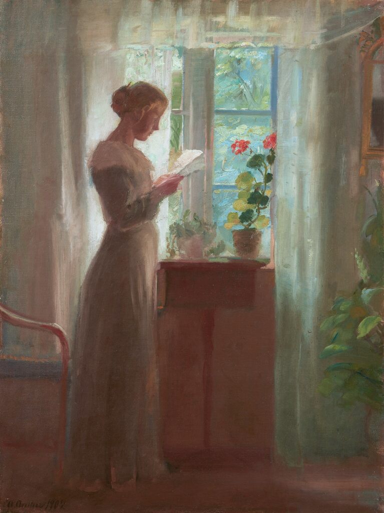 Young Girl Reading a Letter (Ung pige, der læser et brev)