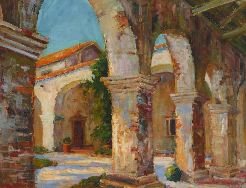 Mission Portico and Courtyard