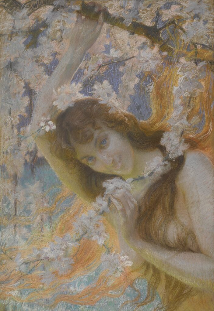 Girl with Cherry Blossoms