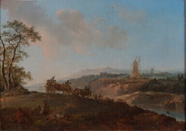 An Imaginary Russian Landscape with Figures | Paysage imaginaire russe animé de figures