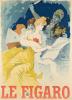 JULES CHÉRET (1836-1932).  LE FIGARO. 1904. 31¼x23 inches, 79½x58½ cm. [Chaix, Paris].