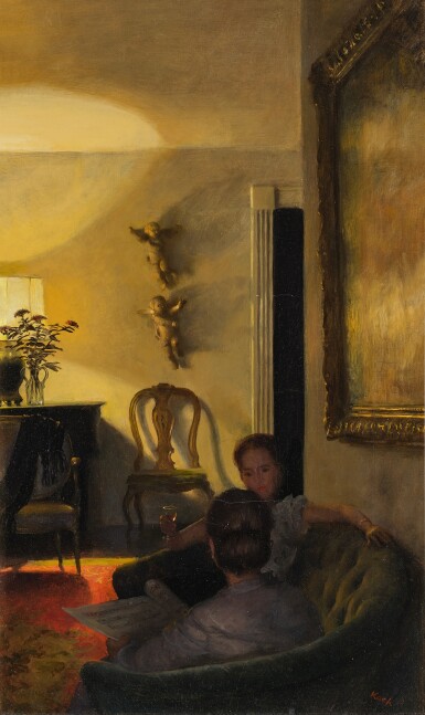 Conversation - Nightlight (i) & Study for 'Conversation - Nightlight' (ii): Two Works