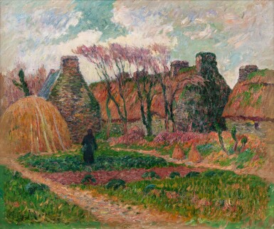 Chaumières en Bretagne, couleurs d'automne