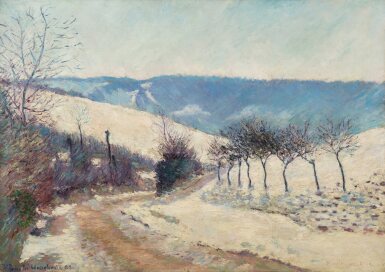 Paysage effet de neige, le Val près de Giverny