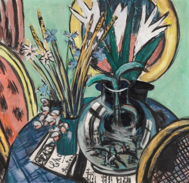 Stilleben mit grosser Glaskugel und Kornähren (Still Life with Large Glass Ball and Ears of Corn)
