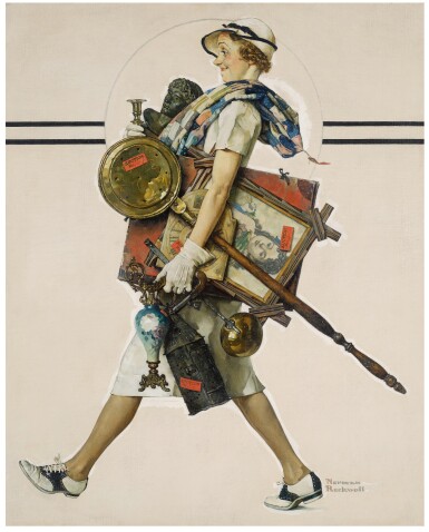 Woman Laden with Antiques