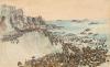 Bulgarian troops at Elso Beach meeting the British Lovat Scouts