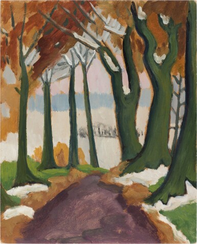 Weg zwischen Bäumen (Path between trees)