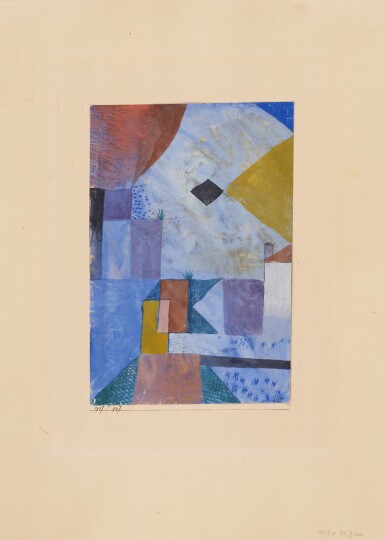 Strenge Landschaft in Blau (Severe landscape in blue)