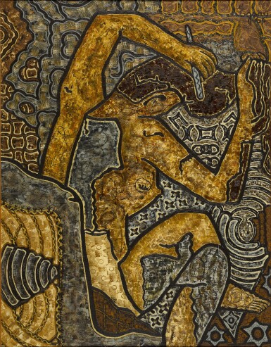 Nude Woman Combing Her Hair