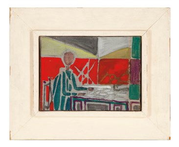 Personnage à table