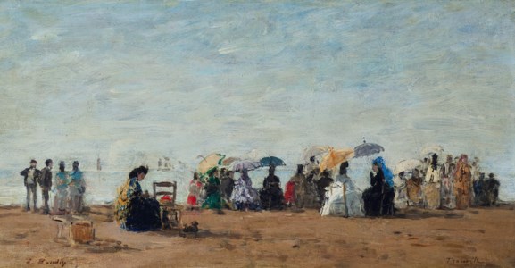 Eugène Boudin, Scène de plage à Trouville
