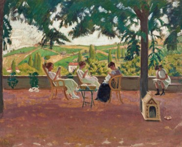 Personnages sur la terrasse ou Ma mère et mes sœurs