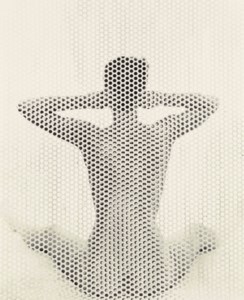 Seated Nude Behind Perforated Screen, New York, c. 1955