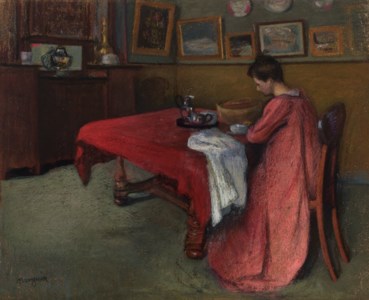 La robe de chambre rouge