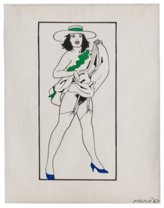 Woman Raising Skirt