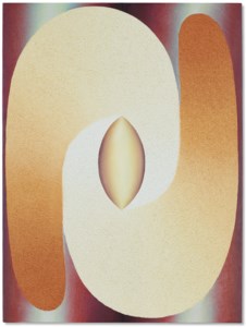 Loie Hollowell, Linked Lingam in brown-yellow and maroon