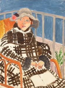Henri Matisse, Mademoiselle Matisse en manteau écossais