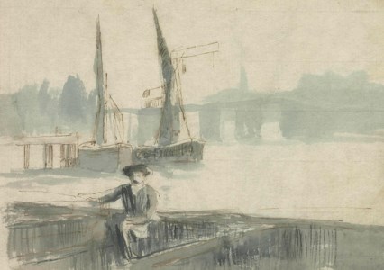 Henry Greaves, the artist's brother, at Lindsay Wharf, London
