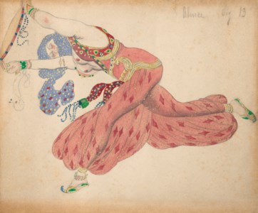 Almée, Projet de costume pour le ballet "Schéhérazade" de Diaghilev