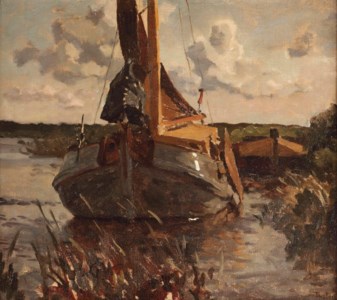 A moored barge