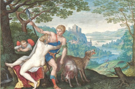 Vénus et Adonis dans un paysage