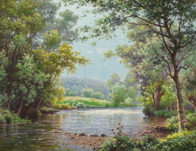 Stepping stones on the river