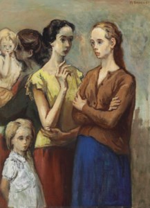 Standing Women and Children