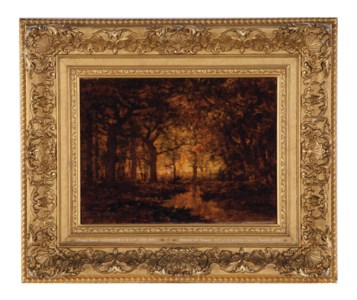 A stream through a forest