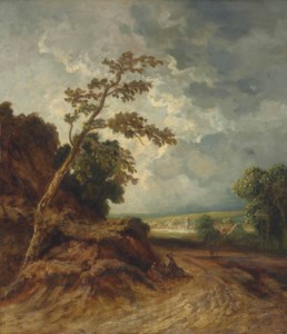 Paysage avec moulin à vent