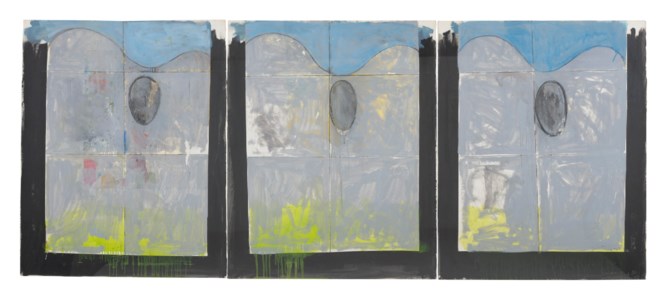 Three Studies for Three Palettes Behind Three Windows