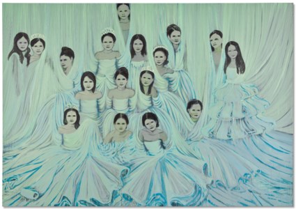 Claire Tabouret, Les débutantes (blanc lunaire) (The debutantes (moon white))
