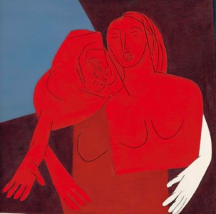 Tyeb Mehta, Untitled (Two Figures)