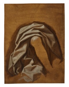 Study of a draped right leg