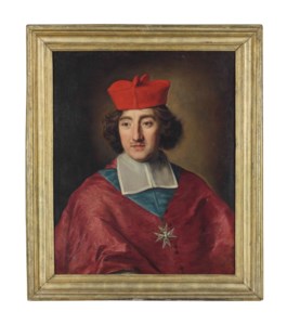 Portrait of Cardinal César d'Estrées, half-length, in clerical robes wearing the Order of Saint-Esprit