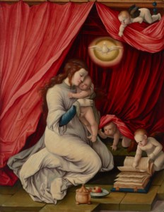 HANS BALDUNG GRIENAND WORKSHOP, The Virgin and Child in a chamber