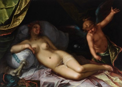 A mythological scene, possibly Cupid and Psyche