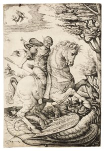Saint George on Horseback slaying the Dragon