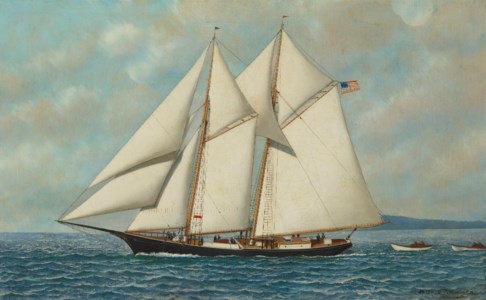 A TWO MASTED SCHOONER