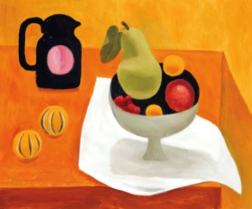 Still-life with pear and jug